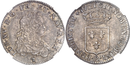Louis XV (1715-1774) - 1/3 écu de France - 1721 R Orléans