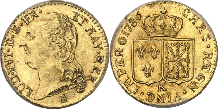 France Louis XVI (1774-1792) Louis d'or à la tête nue - 1786 K Bordeaux - 1er semestre