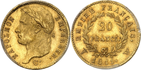 Napoléon Ier (1804-1814) - 20 francs or - 1811 W Lille