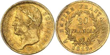 Napoléon Ier (1804-1814) - 20 francs or - 1812 A Paris