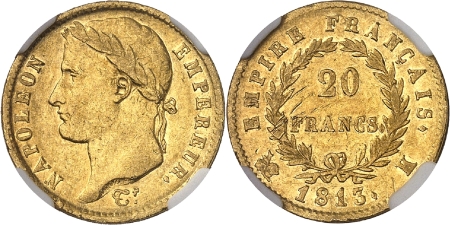 Napoléon Ier (1804-1814) - 20 francs or - 1813 K Bordeaux