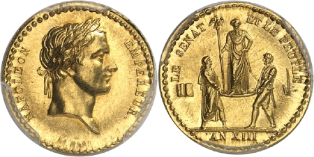 Napoléon Ier (1804-1814) - Médaille en or - AN XIII (1804) - JEUFFROY