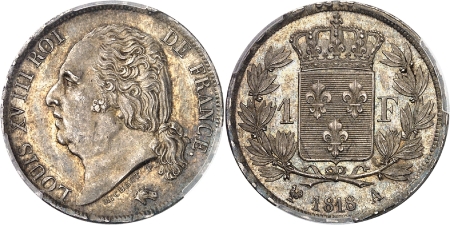Louis XVIII (1814-1824) - Franc argent - 1818 A Paris