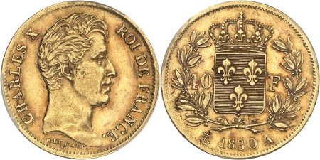 Charles X (1824-1830) - 40 francs or - 1830 A Paris