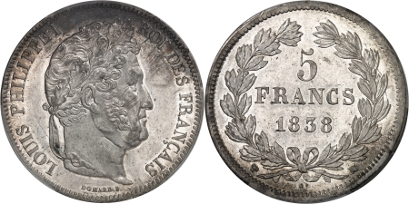 Louis-Philippe Ier (1830-1848) - 5 francs - 1838 MA Marseille