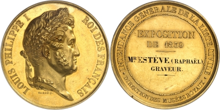Louis-Philippe Ier (1830-1848) - Médaille en or - 1839 - CAQUÉ