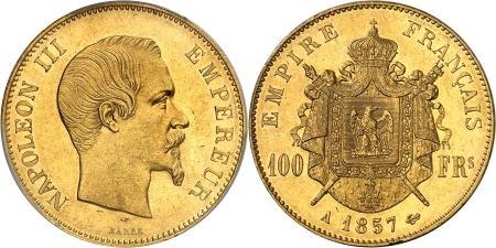 Napoléon III (1852-1870) - 100 francs or - 1857 A Paris
