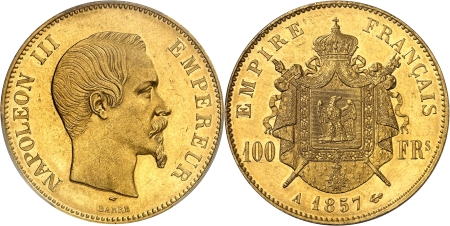 Napoléon III (1852-1870) - 100 francs or - 1857 A Paris