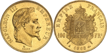 Napoléon III (1852-1870) - 100 francs or - 1868 A Paris