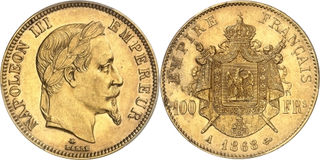 Napoléon III (1852-1870) - 100 francs or - 1868 A Paris