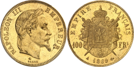 Napoléon III (1852-1870) - 100 francs or - 1869 A Paris