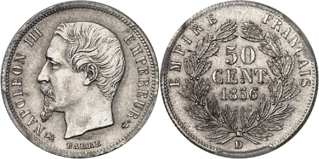 Napoléon III (1852-1870) - 50 centimes - 1856 D Lyon