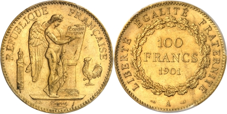 IIIème République (1871-1940) - 100 francs or Génie - 1901 A Paris