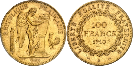 IIIème République (1871-1940) - 100 francs or Génie - 1910 A Paris