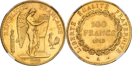 IIIème République (1871-1940) - 100 francs or Génie - 1913 A Paris