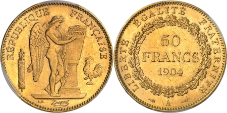 IIIème République (1871-1940) - 50 francs or Génie - 1904 A Paris