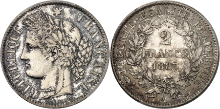 IIIème République (1871-1940) - 2 francs Cérès - 1887 A Paris