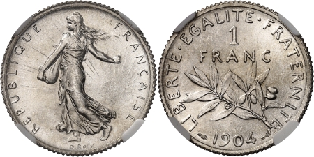 IIIème République (1871-1940) - 1 franc Semeuse - 1904
