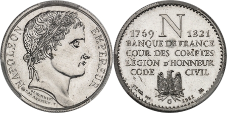 Vème République (1959 à nos jours) - Médaille en platine - 1981