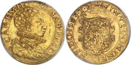 Italie - Savoie Charles Emmanuel Ier (1580-1630) Doppia or - 1583 Turin