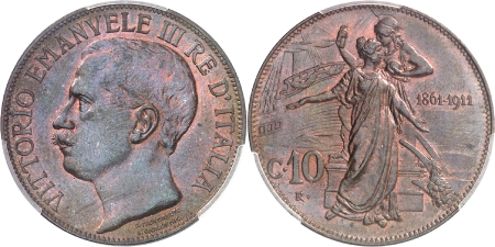 Italie Victor-Emmanuel III (1900-1945) 10 centesimi - 1911 R Rome