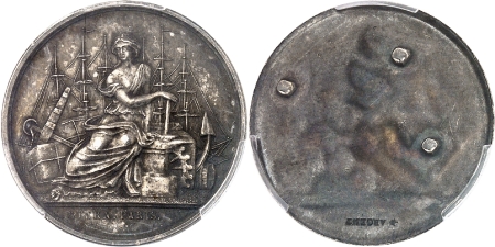 Napoléon III (1852-1870) - Épreuve uniface. Av. du jeton du Comptoir de la Méditerranée, Gay Bazin et Compagnie-Non daté (1856)
