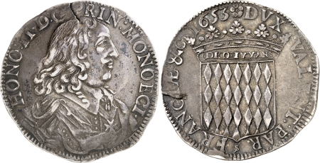 Honoré II (1604-1662) - Ecu de 60 sols - 1653