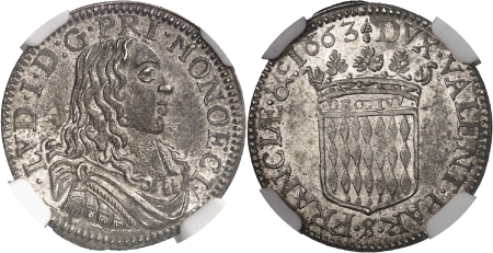 Louis Ier (1662-1701)  - 1/12ème d'écu - 1663
