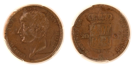 as - Louis Napoléon (1806-1810) - Essai en bronze du 20 gulden or – 1809