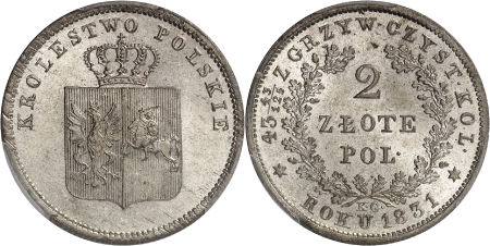 Pologne Nicolas Ier (1825-1855) 2 zloty - 1831 KG