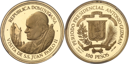 (1865-1916/1924 à nos jours) - Epreuve sur flan bruni du 100 pesos or - 1979