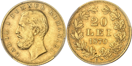 Charles Ier (1866-1914) - 20 lei or - 1870 C Bucarest