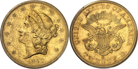 République fédérale (1789 à nos jours) - 20 dollars or - 1852 O Nouvelle-Orléans