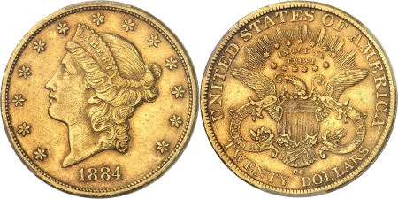 République fédérale (1789 à nos jours) - 20 dollars or - 1884 CC Carson City