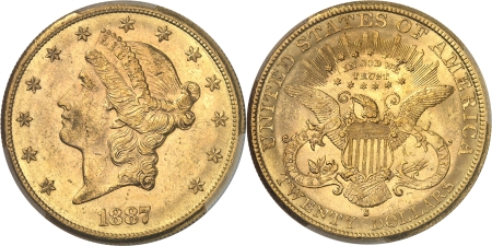 République fédérale (1789 à nos jours) - 20 dollars or - 1887 S