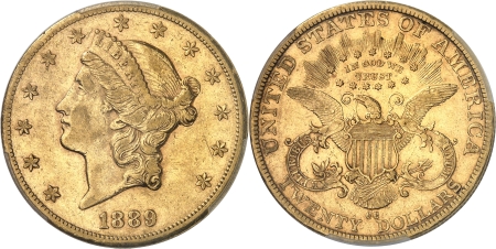 République fédérale (1789 à nos jours) - 20 dollars or - 1889 CC Carson City