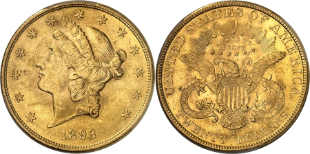 République fédérale (1789 à nos jours) - 20 dollars or - 1893 S