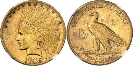 République fédérale (1789 à nos jours)  - 10 dollars or - 1908 S San Francisco